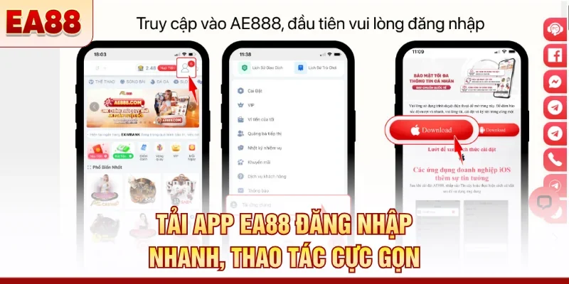 Tải app EA88 đăng nhập nhanh, thao tác cực gọn